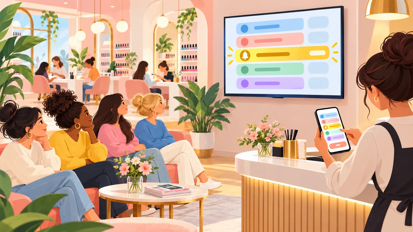 App bảng chờ gọi tên khách trên TV của tiệm (Replit)