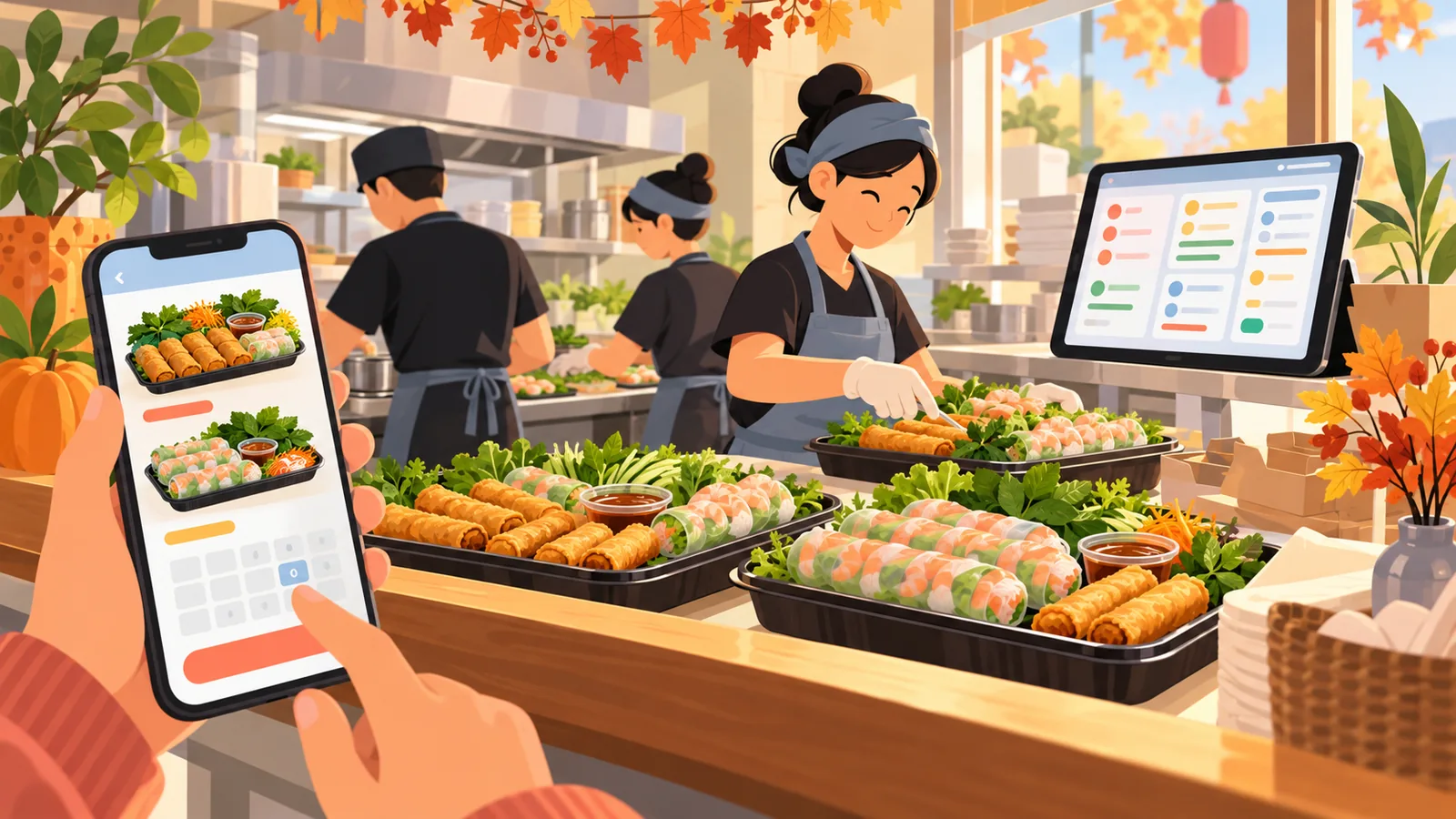 Trang nhận đặt món trước mùa lễ cho nhà hàng (Lovable)