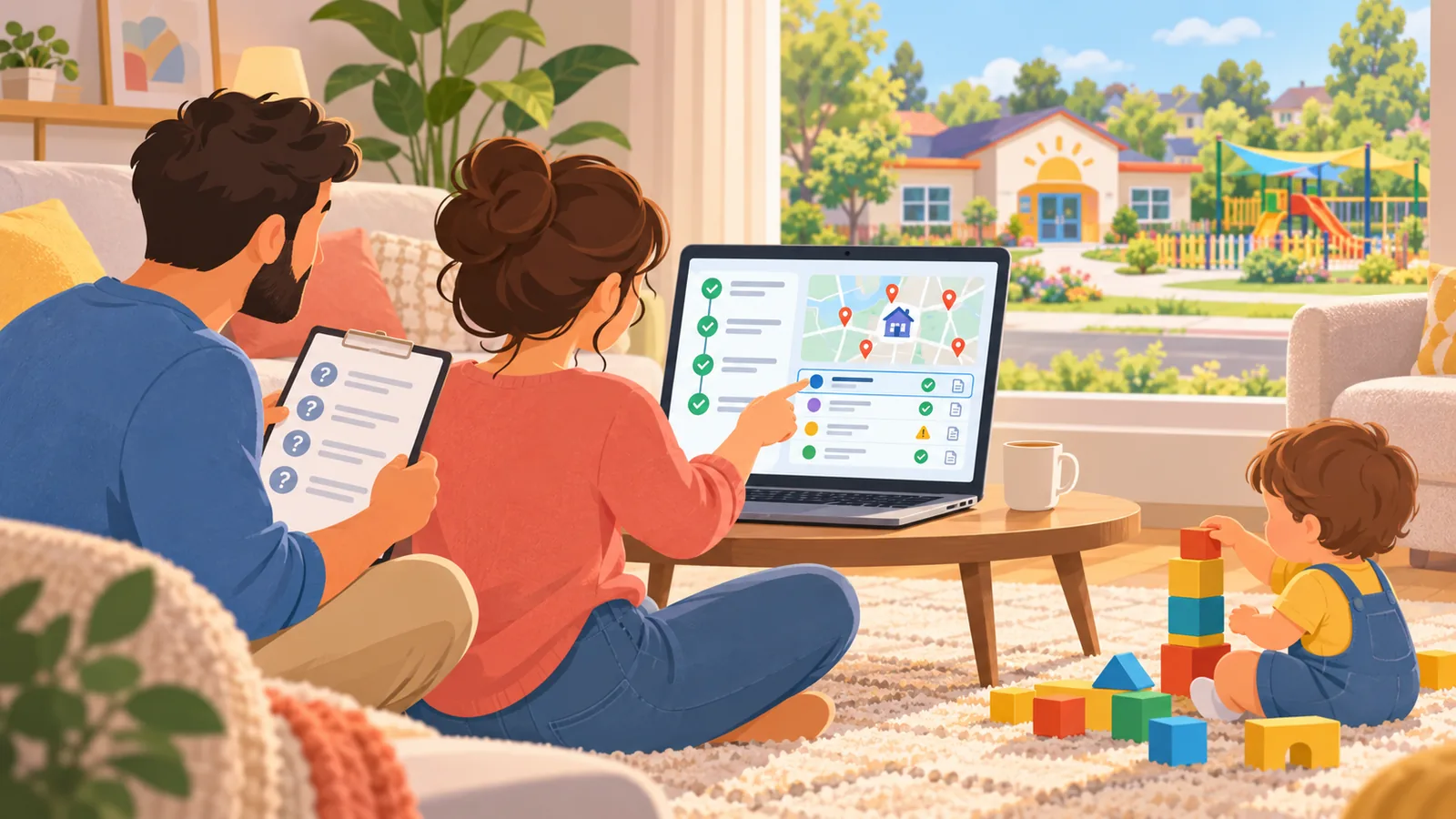 Nhờ ChatGPT Work tìm nhà trẻ (daycare) có giấy phép gần nhà: bảng so sánh, biên bản thanh tra, câu hỏi khi đi thăm