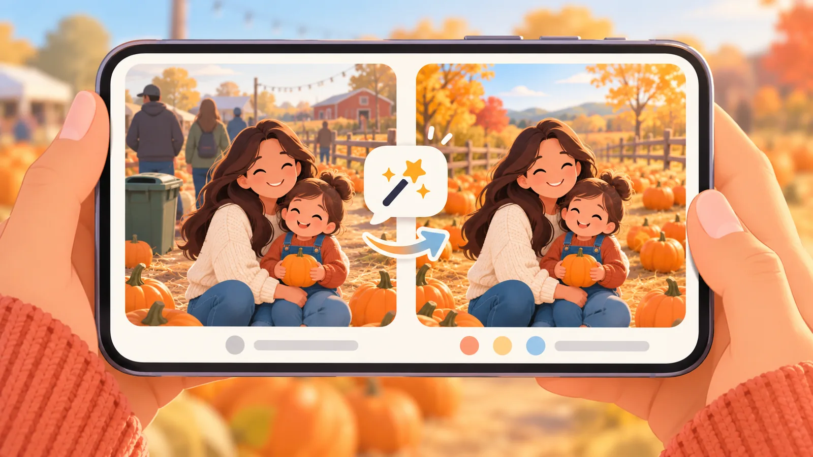 Sửa ảnh bằng lời trong Gemini: xóa vật thừa, đổi nền, giữ nguyên người