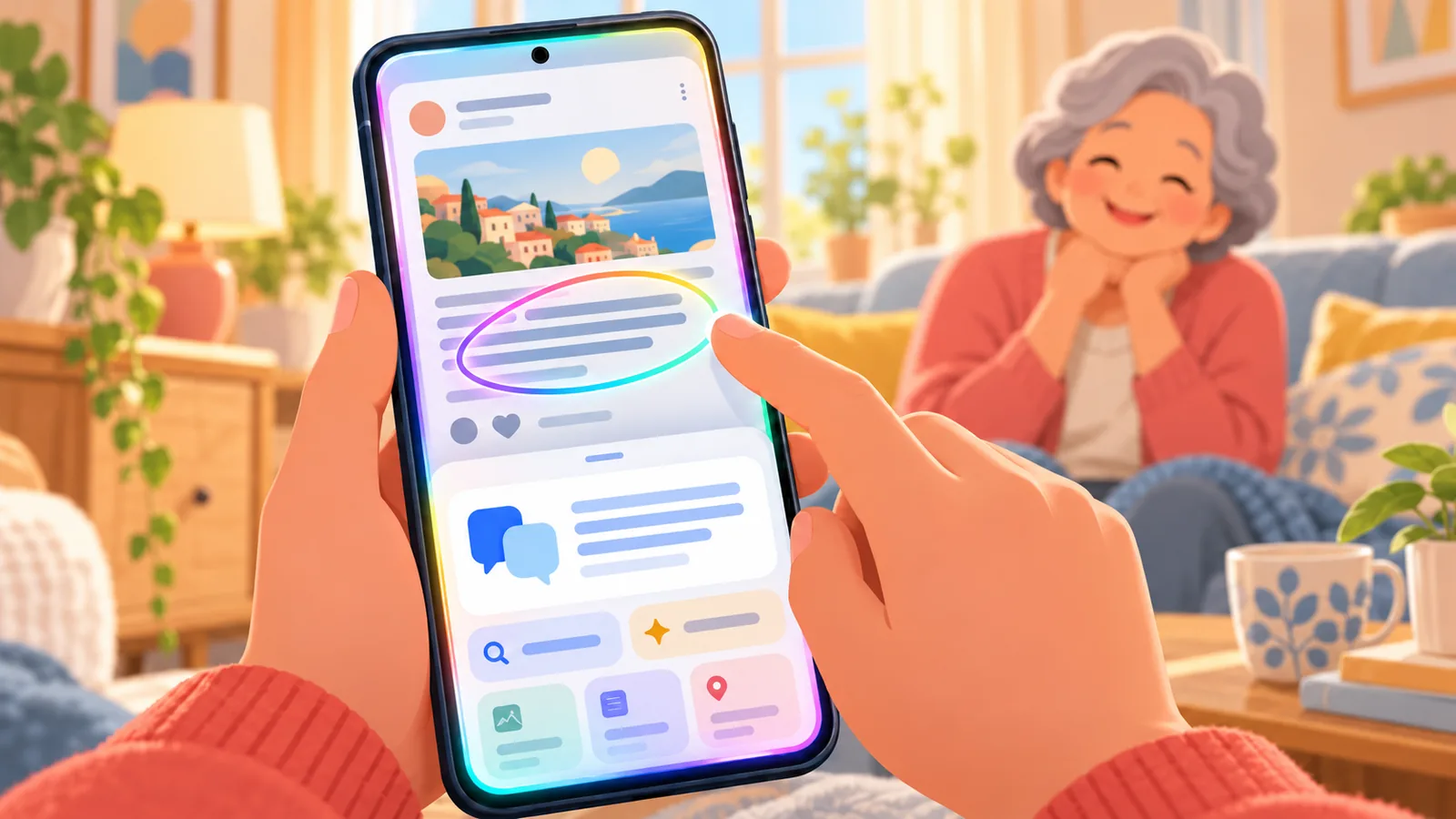 Khoanh tròn để tìm (Circle to Search): dịch và hỏi bất cứ thứ gì trên màn hình điện thoại Android