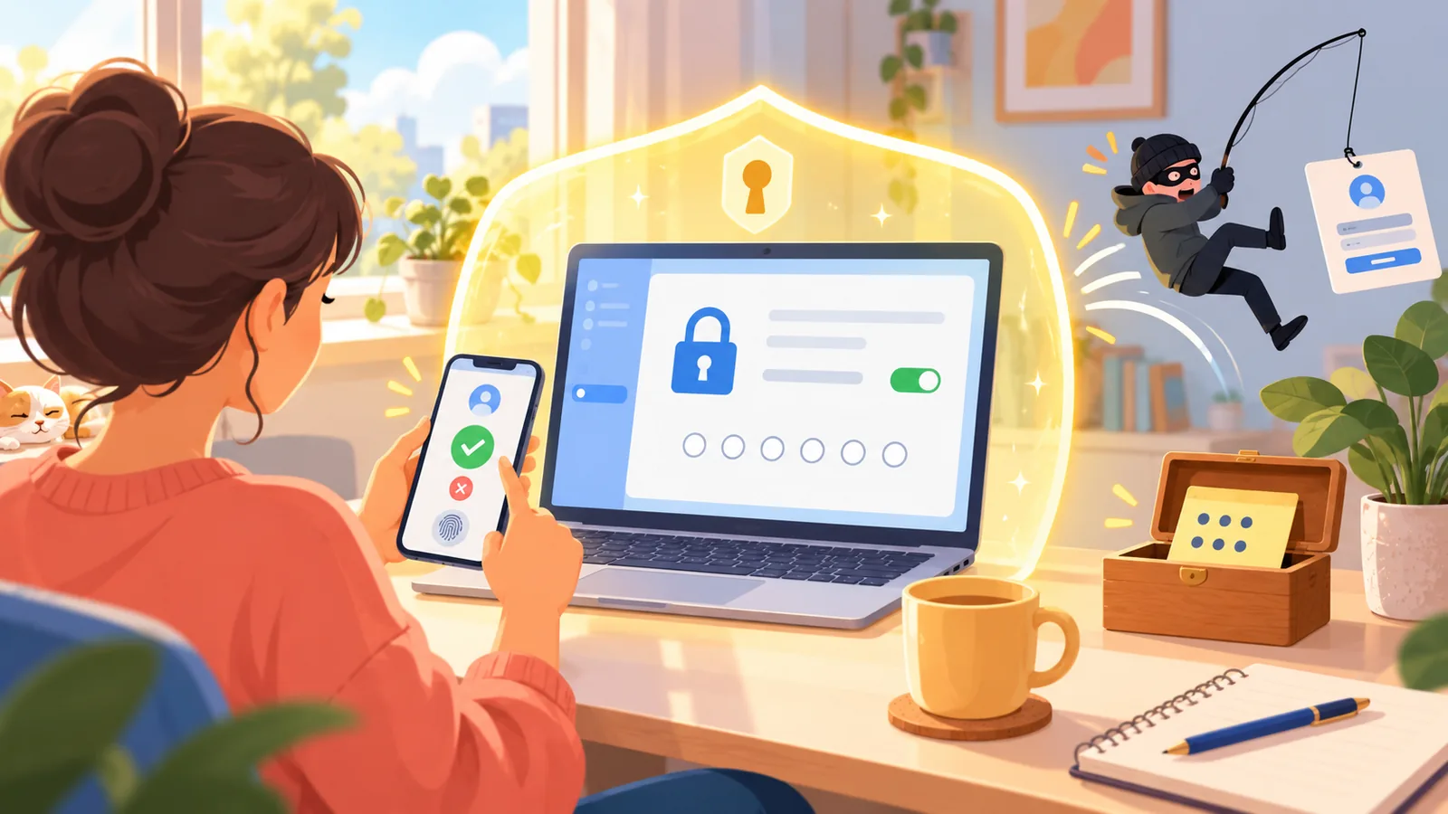 Khóa tài khoản ChatGPT và Google bằng xác thực 2 bước (MFA, passkey) để người lạ không đọc được các cuộc trò chuyện