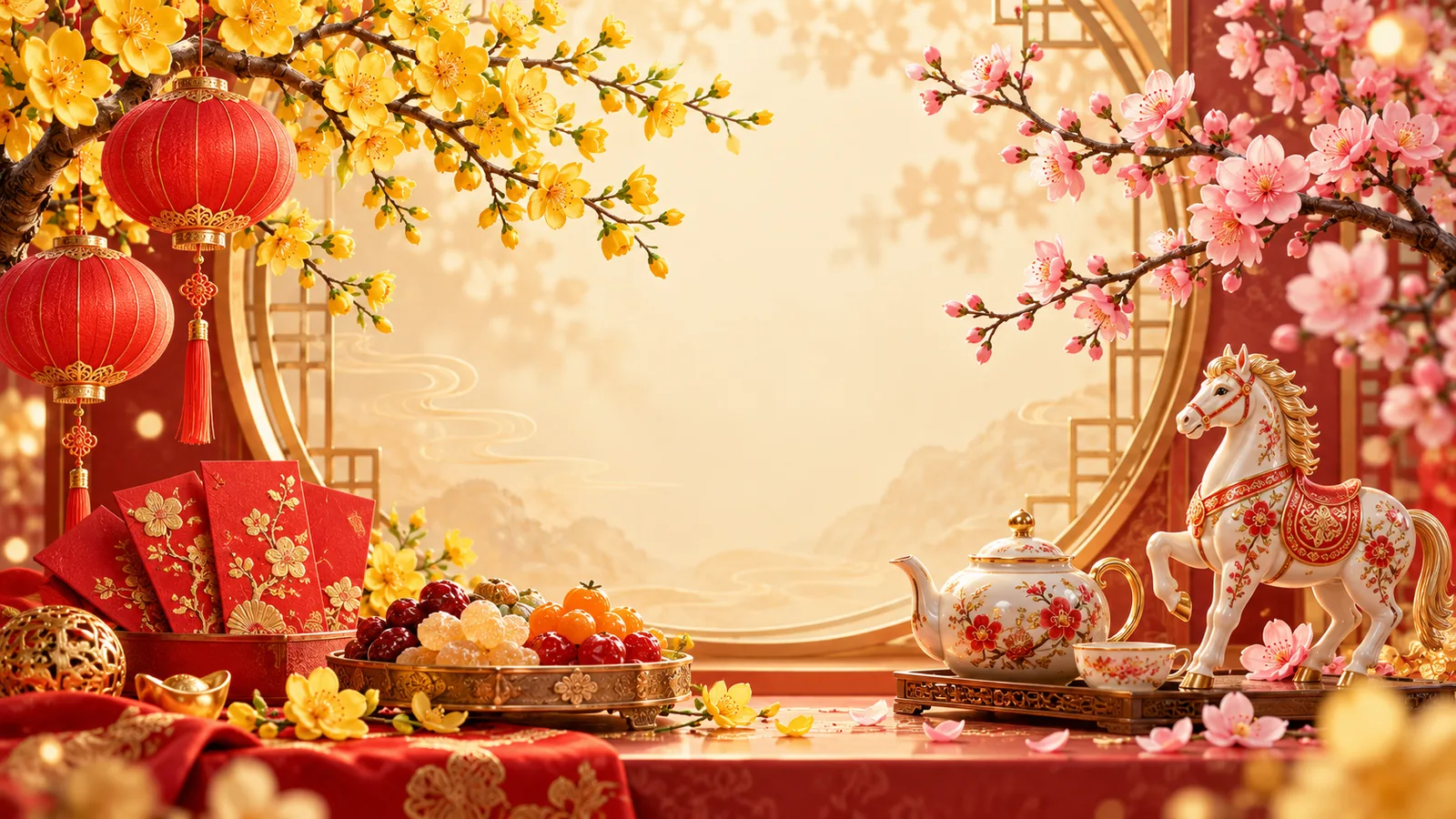 Thiệp Tết cho gia đình
