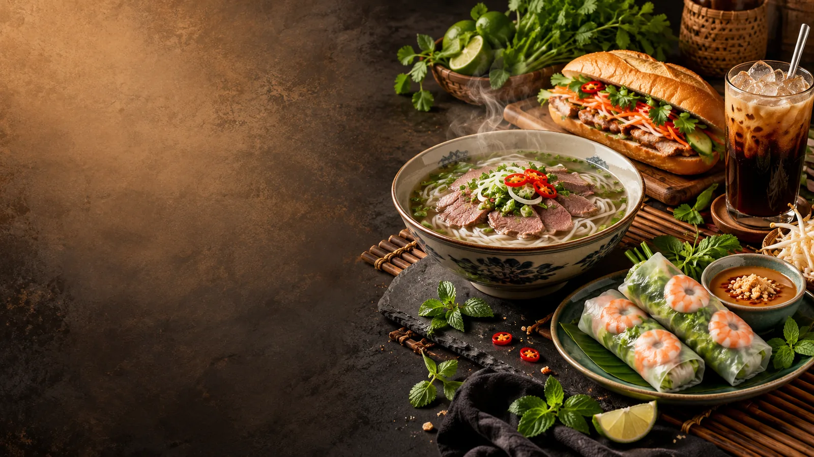 Ảnh nền bảng thực đơn treo tường